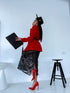 Flitter skirt "POWDER A01" - BLACK
